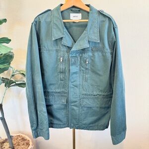 Vintage WeSC Conrad Military Jacket Olive Green Men XL, 2000s Streetwear Utility